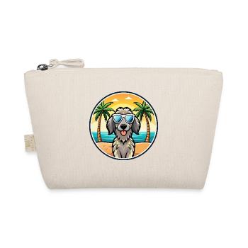 Deutsch Langhaar Vorstehhund Rasse Cartoon Strand - Bio-Täschchen - Natur - Vorne