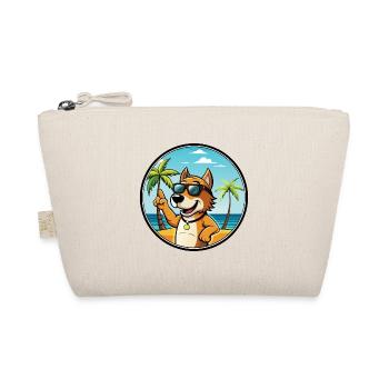 Auvergne Pointing Dog Breed Cartoon Sunglass Beach - Organic Pouch - nature - Front