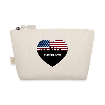 Cleveland Ohio USA Flagge Skyline Reise Souvenir - Bio-Täschchen - Natur - Vorne