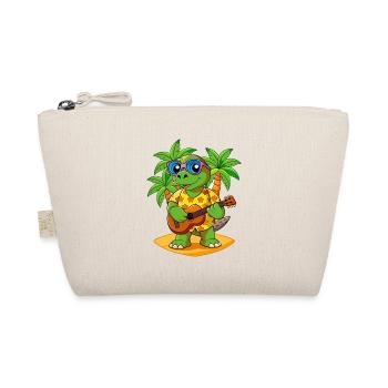 Funny Turtle Cartoon Summer Beach Sunglasses - Organic Pouch - nature - Front