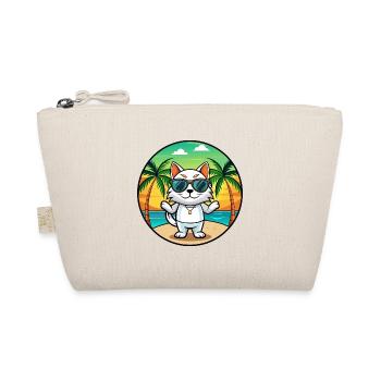 Japanese Bobtail Cat Breed Cartoon Sunglass Beach - Organic Pouch - nature - Front