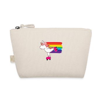 Roller Skating Einhorn Rollschuh - Bio-Täschchen - Natur - Vorne