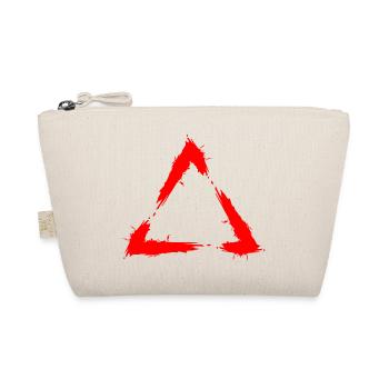 Symbol Dreieck Bürste Design Neu Rot - Bio-Täschchen - Natur - Vorne