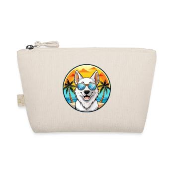 Berger Blanc Suisse Hunderasse Cartoon Sonnenbrille - Bio-Täschchen - Natur - Vorne