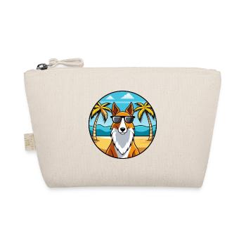 Smooth Collie Hunderasse Cartoon Sonnenbrille Strand - Bio-Täschchen - Natur - Vorne