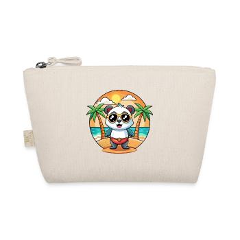 Panda Lustige Cartoon Sommer Strand Sonnenbrille - Bio-Täschchen - Natur - Vorne