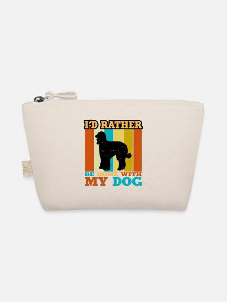 Afghanischer Hund Hund Liebhaber Silhouette Vintage Sonnenuntergang - Bio-Täschchen - Natur