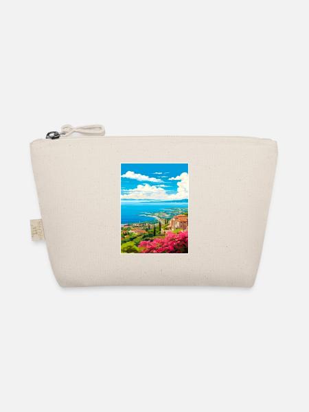 Cote D Azur Frankreich Vintage Reiseposter Souvenir - Bio-Täschchen - Natur