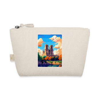 Notre Dame France Vintage Travel Poster Souvenir - Organic Pouch - nature - Front