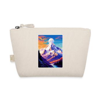 Mont Blanc Mountain Europe Vintage Travel Poster - Organic Pouch - nature - Front