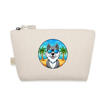 Seppala Sibirische Schlittenhunderasse Cartoon Sonnenbrille - Bio-Täschchen - Natur - Vorne