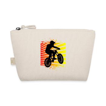 Mountain bike mountain bikers - Organic Pouch - nature - Front