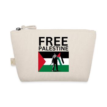 Free palestine | Guy with palestine flag - Bio-Täschchen - Natur - Vorne