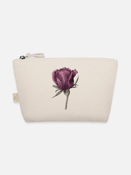Rose Blume - Bio-Täschchen - Natur
