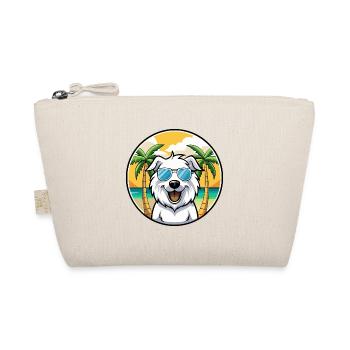 Große Pyrenäen Hunderasse Cartoon Sonnenbrille Strand - Bio-Täschchen - Natur - Vorne