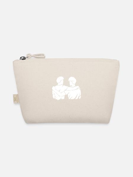 Beste Freunde Arm in Arm Partnerlook - Bio-Täschchen - Natur