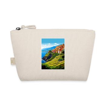 Cinque Terre Italien Dekoration Patmos Reiseposter - Bio-Täschchen - Natur - Vorne