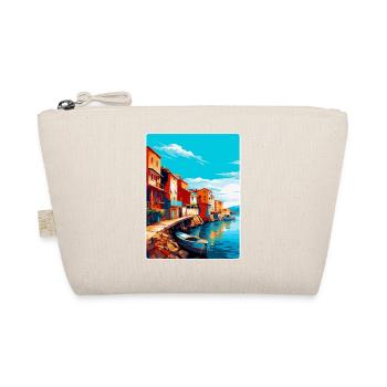 Costa Nova Portugal Vintage Reiseplakat Souvenir - Bio-Täschchen - Natur - Vorne