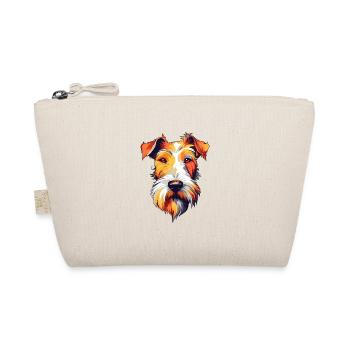 Draht Foxterrier Hunderasse Aquarell Karikatur Kawa - Bio-Täschchen - Natur - Vorne
