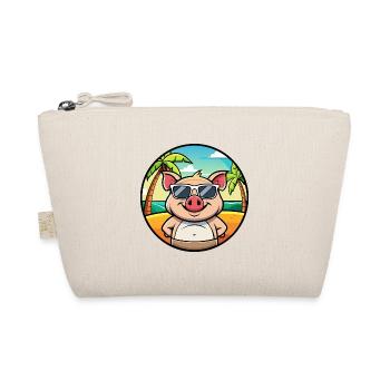 Cochon Drôle Dessin Animé Plage D’été Lunettes De Soleil Autocollant - Trousse biologique - nature - Devant
