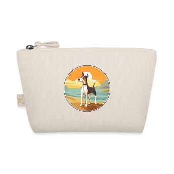 Glatter Foxterrier Hunderasse Cartoon Kawaii Hund - Bio-Täschchen - Natur - Vorne