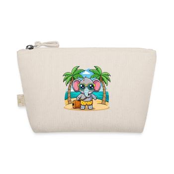 Elefant Lustige Cartoon Sommer Strand Sonnenbrille - Bio-Täschchen - Natur - Vorne