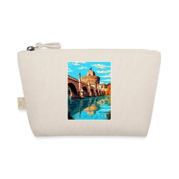 St. Angelo Brücke Italien Vintage Reiseplakat WPA - Bio-Täschchen - Natur - Vorne