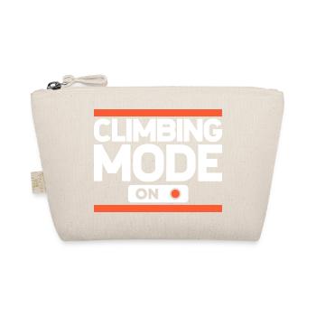 Klettern Bouldern Boulder Bergsteiger - Bio-Täschchen - Natur - Vorne