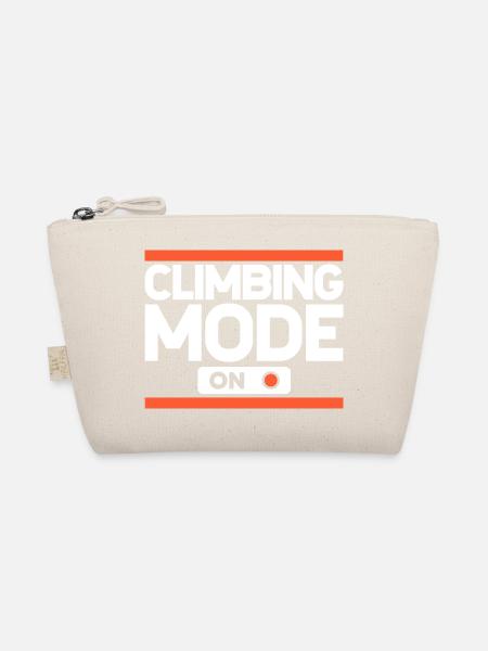 Klettern Bouldern Boulder Bergsteiger - Bio-Täschchen - Natur