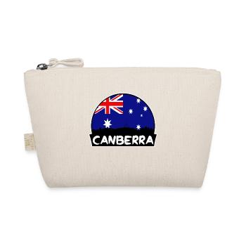 Canberra Australien Flagge Skyline Silhouette Reisen - Bio-Täschchen - Natur - Vorne
