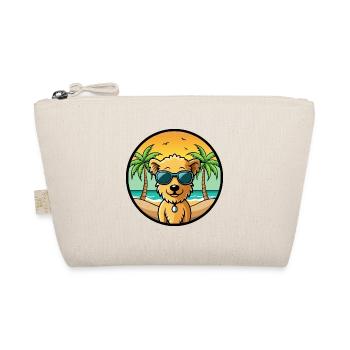 Pumi Hunderasse Cartoon Sonnenbrille Strand - Bio-Täschchen - Natur - Vorne