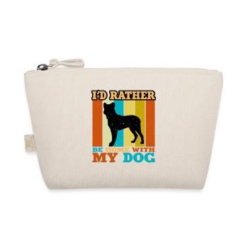 Cao Fila De Seo Miguel Hund Silhouette Retro Sonnenuntergang - Bio-Täschchen - Natur - Vorne