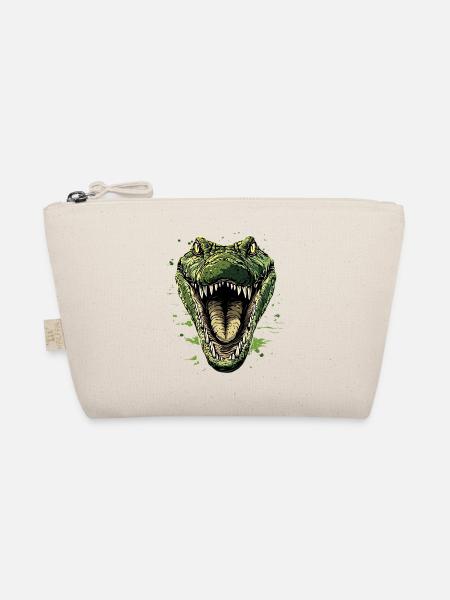 Krokodil Alligator Reptilien Kroko Liebe Krokodile - Bio-Täschchen - Natur