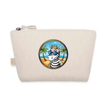 Zebra Lustige Cartoon Sommer Strand Sonnenbrille Cool - Bio-Täschchen - Natur - Vorne