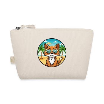 Somali Katzenrasse Cartoon Kawaii Sonnenbrille Strand - Bio-Täschchen - Natur - Vorne