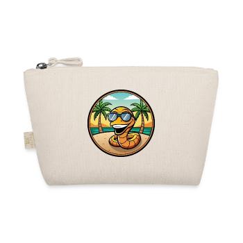 Schlange Lustige Cartoon Sommer Strand Sonnenbrille Cool - Bio-Täschchen - Natur - Vorne