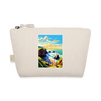 Hartland Quay Devon Vintage Travel Poster Souvenir - Organic Pouch - nature - Front