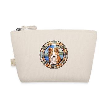 Rauer Collie Hund Rasse Buntes Glas Buntes Wate - Bio-Täschchen - Natur - Vorne