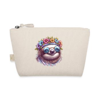Faultier Hippie - Bio-Täschchen - Natur - Vorne