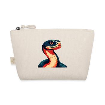 Anaconda Zeichentrickfigur Buntes Haustier Tier - Bio-Täschchen - Natur - Vorne