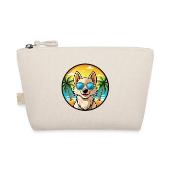 Nordic Spitz Hunderasse Cartoon Sonnenbrille Strand - Bio-Täschchen - Natur - Vorne