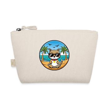 Zypern Katzenrasse Cartoon Sonnenbrille Strand - Bio-Täschchen - Natur - Vorne