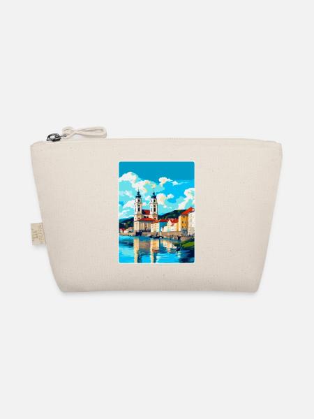 Passau Deutschland Vintage Reiseplakat Souvenir WPA - Bio-Täschchen - Natur