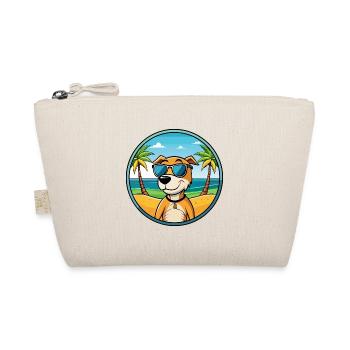 Auvergne Pointing Dog Breed Cartoon Sunglass Beach - Organic Pouch - nature - Front