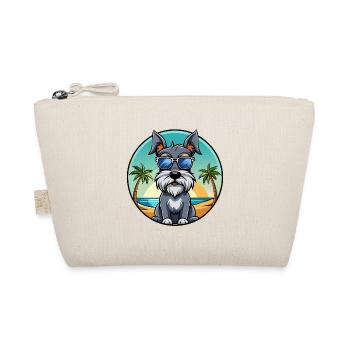 Standard Schnauzer Hunderasse Cartoon Sonnenbrille - Bio-Täschchen - Natur - Vorne