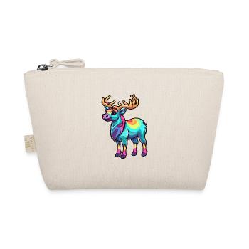 Karibu buntes Aquarell Cartoon Kawaii Tier - Bio-Täschchen - Natur - Vorne