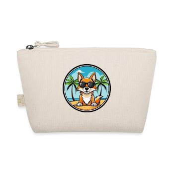 Amerikanischer Foxhound Hunderasse Cartoon Sonnenbrille Strand - Bio-Täschchen - Natur - Vorne