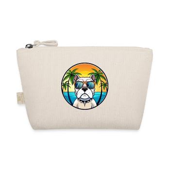 Bouledogue américain race dessin animé lunettes de soleil plage - Trousse biologique - nature - Devant