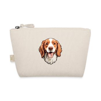 Irischer roter und weißer Setter Hund Rasse Aquarell ca - Bio-Täschchen - Natur - Vorne