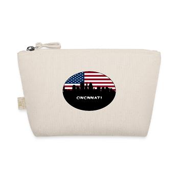 Cincinnati Ohio USA Flagge Skyline Reise Souvenir - Bio-Täschchen - Natur - Vorne